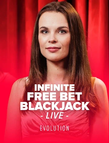 Infinite Free Bet Blackjack live table by Evolution at SpinBoss Casino